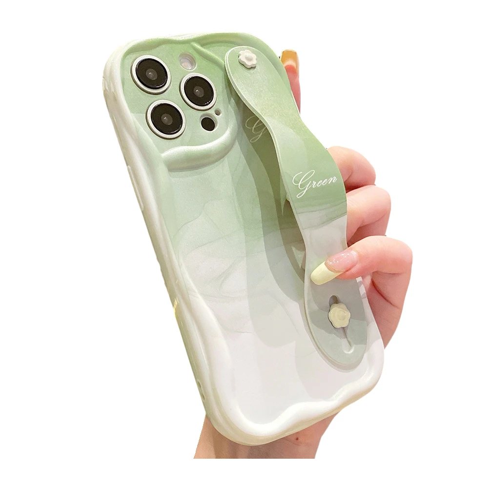 Gradient Wrist Strap Phone Holder Case