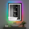Large Full Size RGB LED Bathroom Mirror with Lights Vanity Wall Mirrors Dimmable Smart Anti-Fog Vertical/Horizontal 2