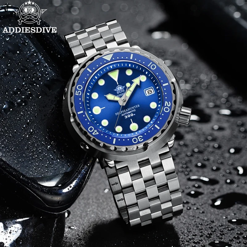 

ADDIESDIVE Mens Automatic Watches NH35 Tuna Men Dive Watch 300m Waterproof Mechanical Wristwatch Luminous Clock Sapphire Mirror