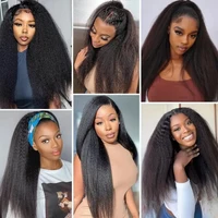 Extensions de cheveux 100% naturels crépus lisses, 16 à 26 pouces, trame cutanée, noir naturel, adhésif 100% Remy, 20 pièces/paquet 6