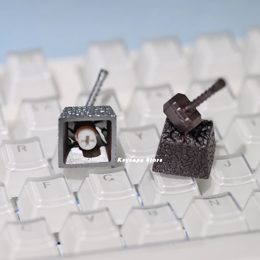 Tecla Personalizada para Interruptor mx 2in Martelo de Resina Thor Mecânica Clássica Retro Transparente Terno Botão Esc - Imagem 3