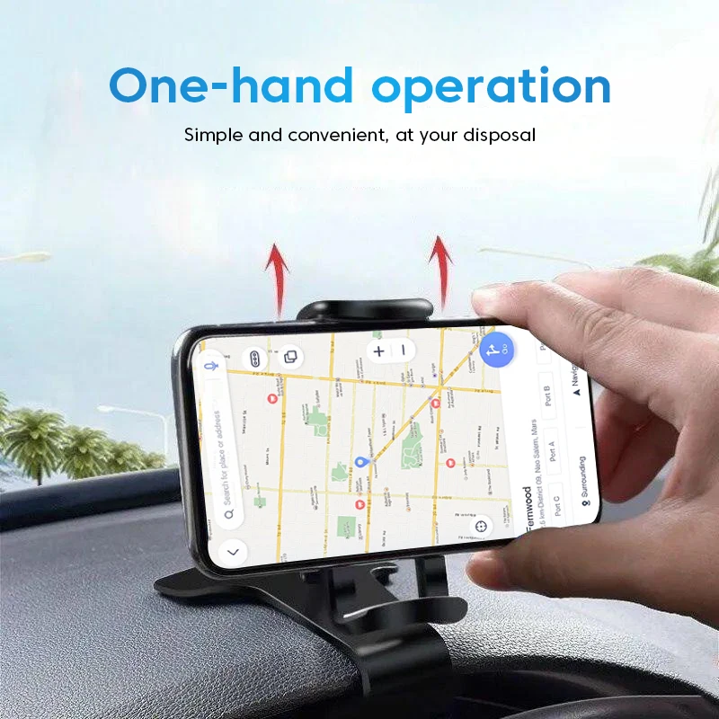 Car Mobile Phone Holder Easy Clip Mount Stand Panel Multi-Functional Universal Dashboard GPS Navigation Bracket Holder