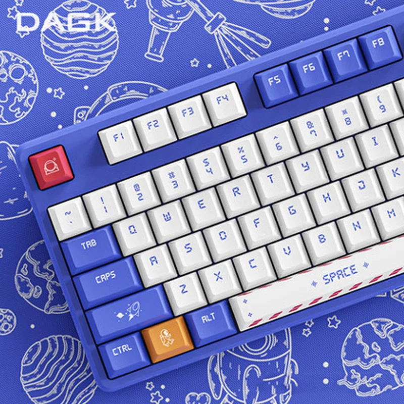 

For DAGK Cherry Profile Keycaps Personalized DIY Mechanical Keyboard MX Switch Space Explorers Theme Keycaps