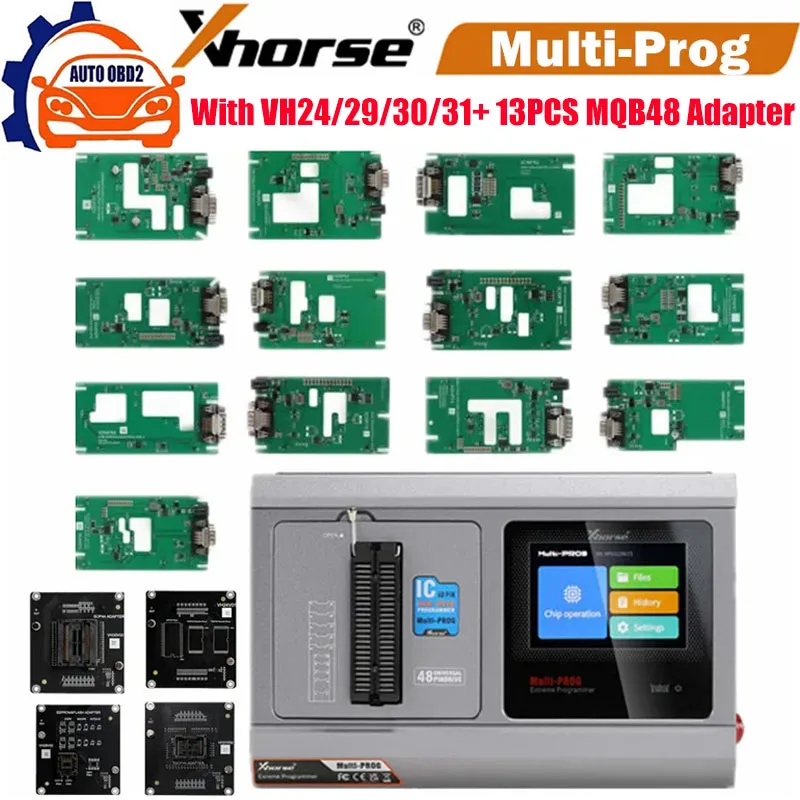 

Xhorse Multi Prog Multi-Prog программатор ЭБУ коробка передач обновленная версия VVDI Prog + 13 шт. XDNPM3GL MQB48 адаптер Без припоя