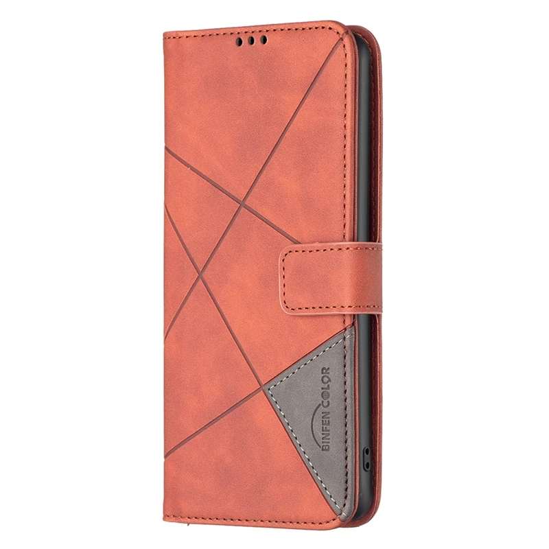 Stylish Solid Color Leather Wallet Phone Cover with Magnetic Closure