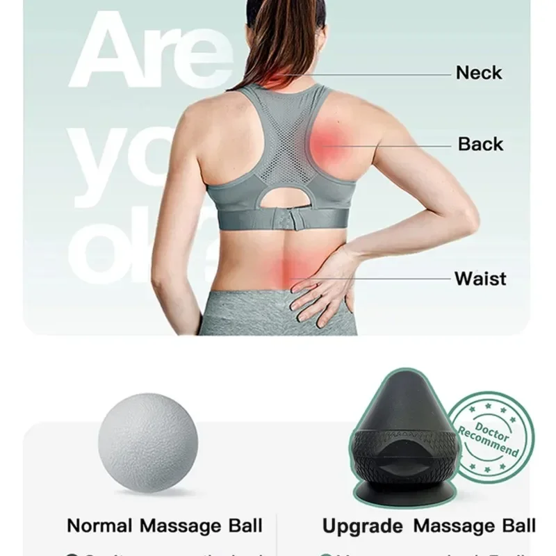 Silicon Massage Cone Sport Training Solid Adsorption Ball Muscle Release Massage Thoracic Spine Foot Roller Massage Ball