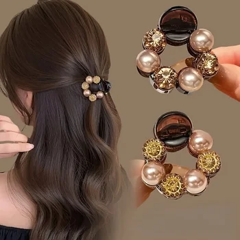 1pc Women’s Low-Profile Hairpin with High-Quality Water-Drop Embellishments, Simple, Curled Hair Accessories. 1
