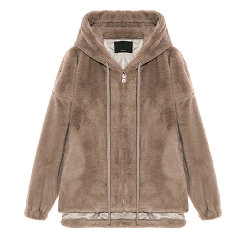 Rex like rabbit hair coat for women in autumn and winter 2023, new style, versatile, plush, small fragrant sheep shearing