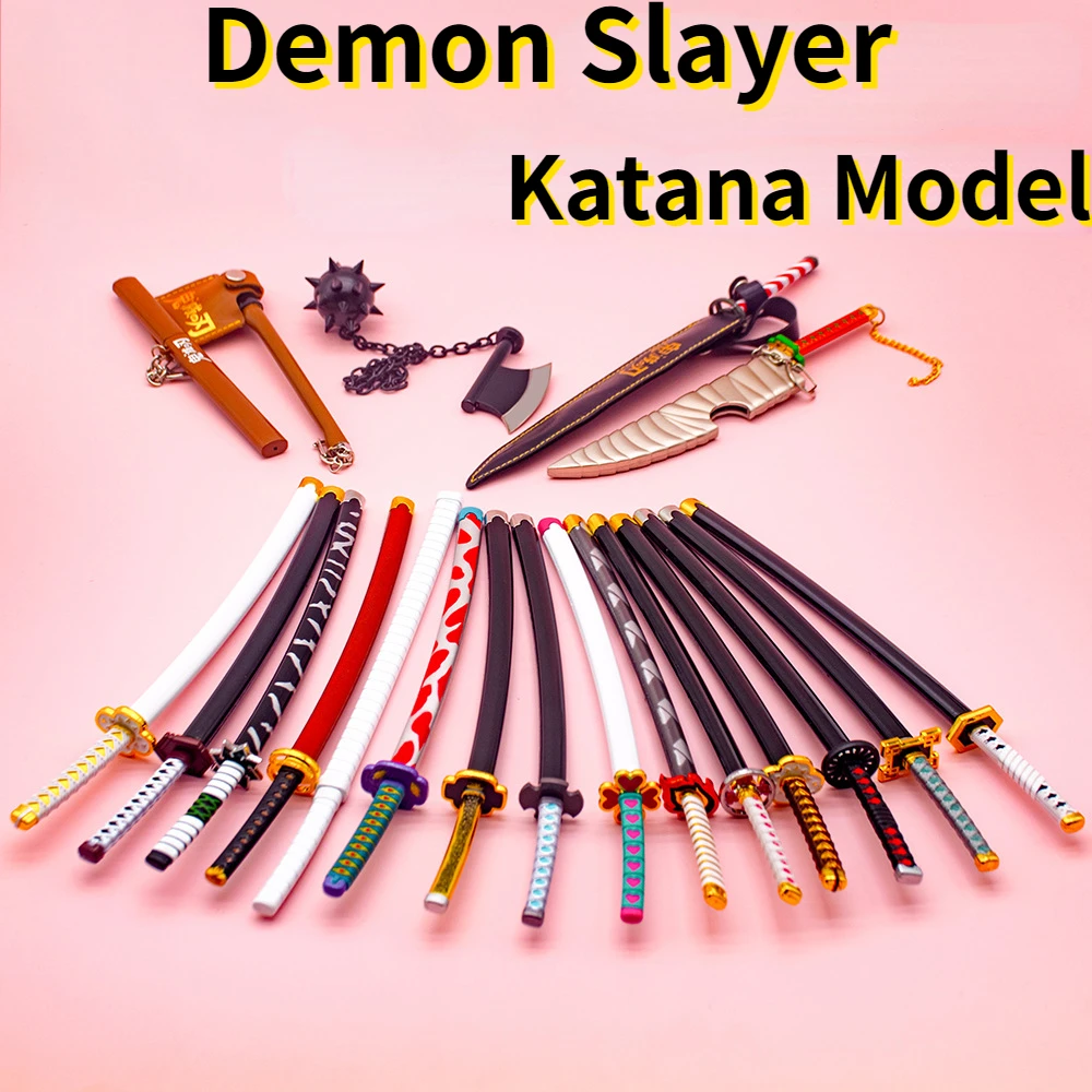 Demon Slayer Real Katana Swords Model Anime Demon Hunter Cosplay Metal