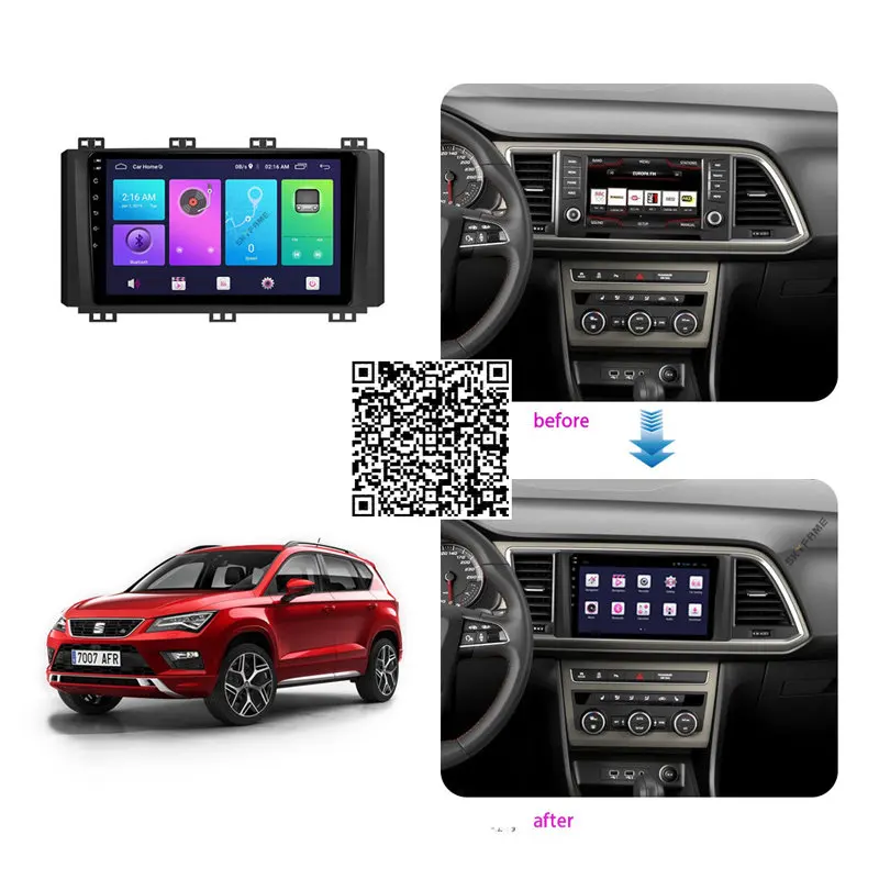 For Seat Ateca Cupra 2016 2021 Accessories Car Radio Stereo Android Multimedia System GPS