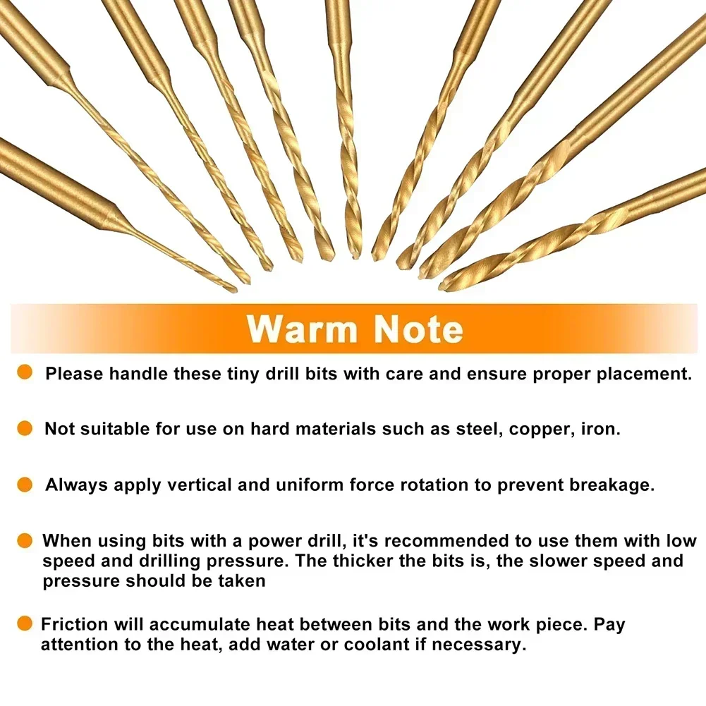 DIY Drill Bits Mini Drill Bit Set 10 Pieces 2.35mm Shank Diameter Efficient Drilling High-Speed Steel drill bit set drill bits drill bit
