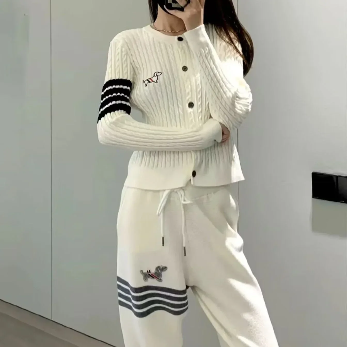 Women's Golf Wear Two Piece Winter Tennis Jacket Pants