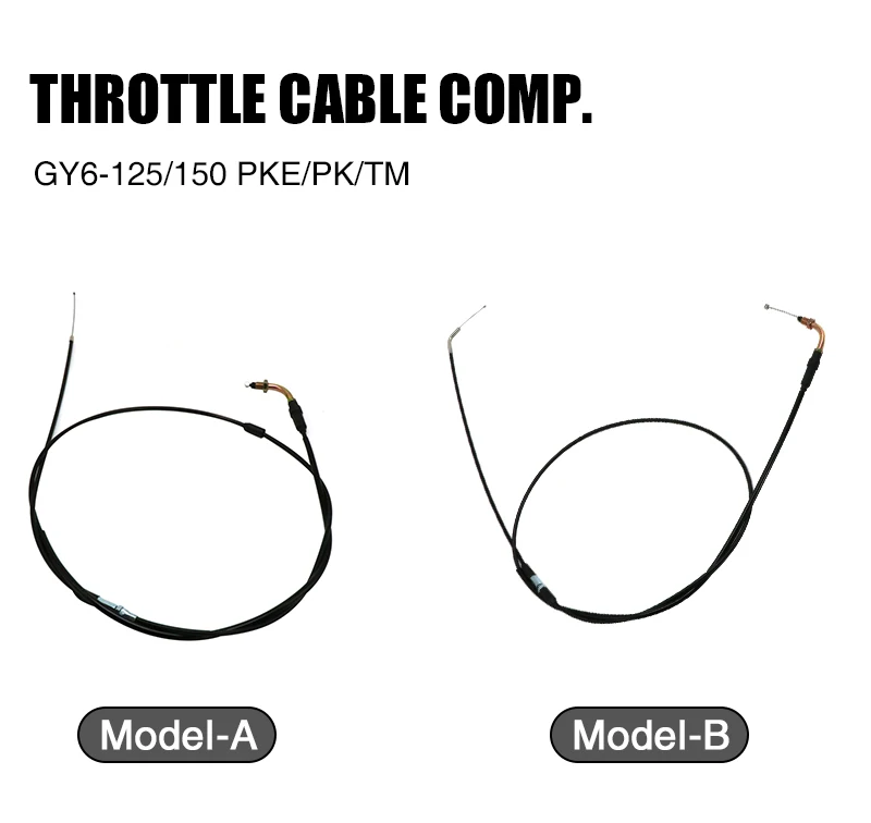 ZS Racing Motorcycle Throttle Cable Scooter Accelerator Cables GY6 50CC 125CC 150CC PKE/PK/TM Carburetor