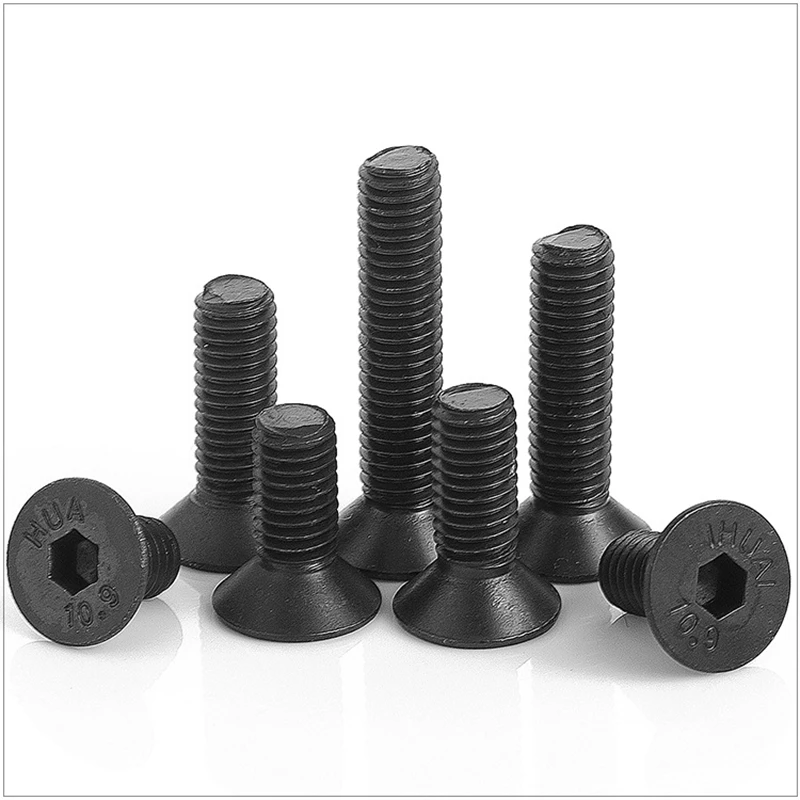 

10pcs M4 Flat Head High Strength 10.9 Hexagon Hex Socket Countersunk Allen Bolt Screws For RC Cars