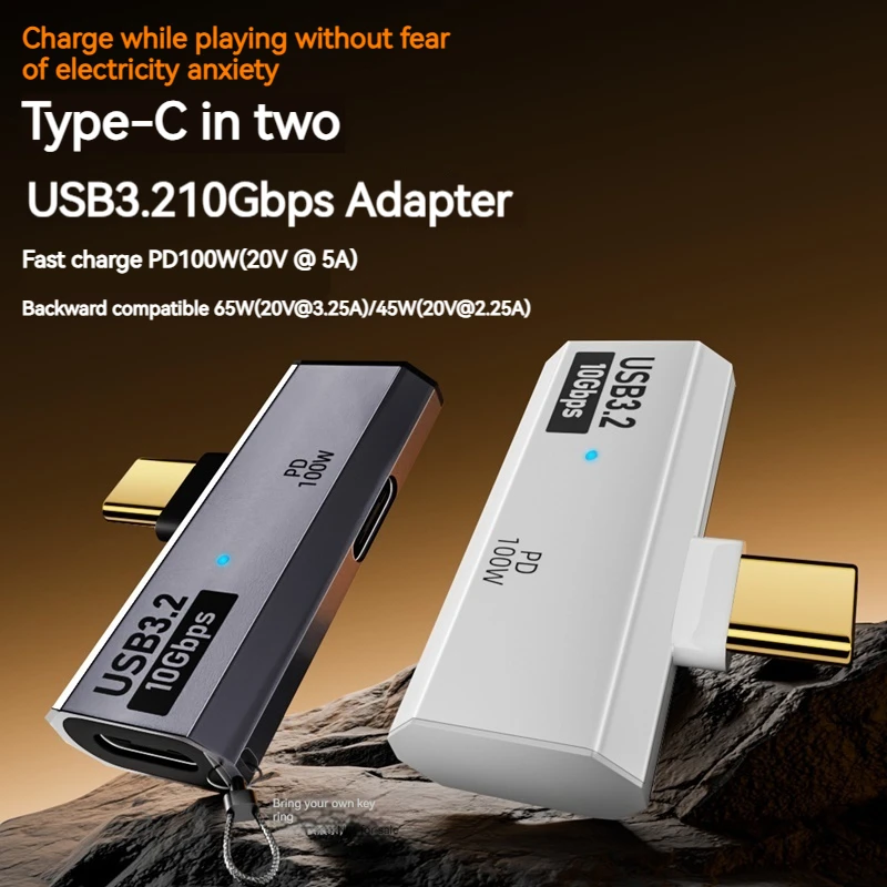 100 واط USB OTG نوع C محول 10Gbps نقل البيانات الق...