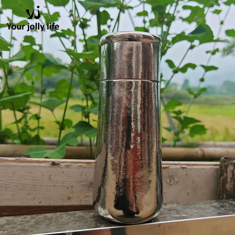 400ml Conical Pure Titanium Thermos Cup With Filter And Magnetic Cap,Double-layer Vacuum Flasks,Gift,Outdoor Health Water Bottle