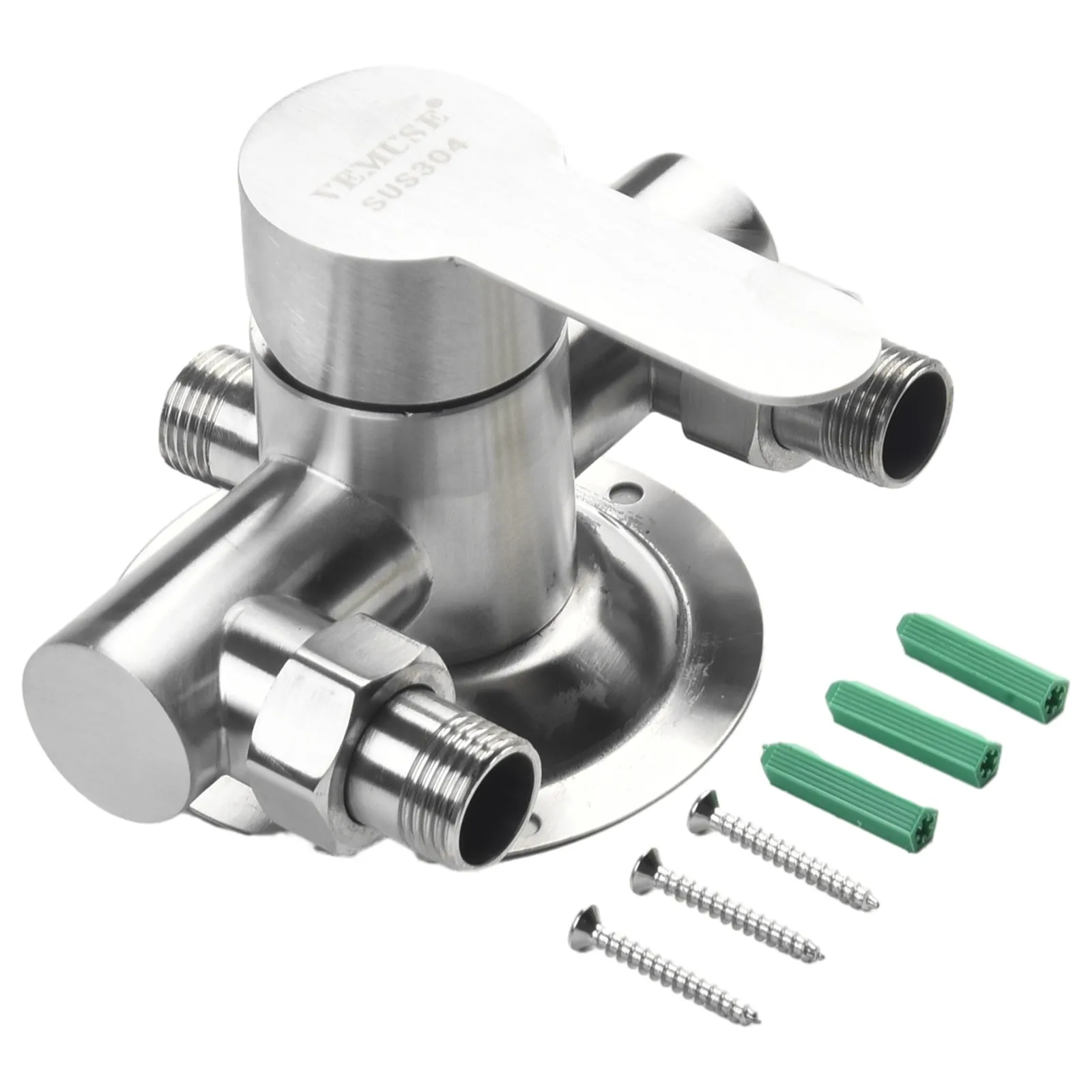 

Accessories Faucet 1pcs 304 Stainless Steel Bathroom Ceramic Valve Double Holes Hot Cold Mixer Valve Double Type
