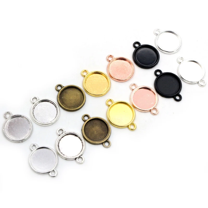 Classic Multi-Size Color-Plated Cabochon Pendant Base