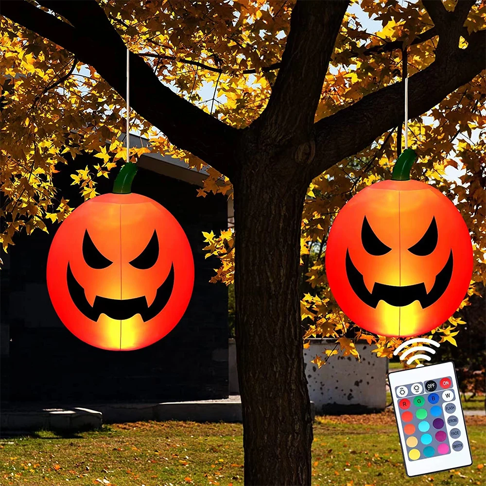 

Украшения для Хэллоуина, 24 дюйма светодиодный светильник Тыква с изменением цвета для дома и улицы, двор, украшение для вечеринки, тыква зла, новинка 2022