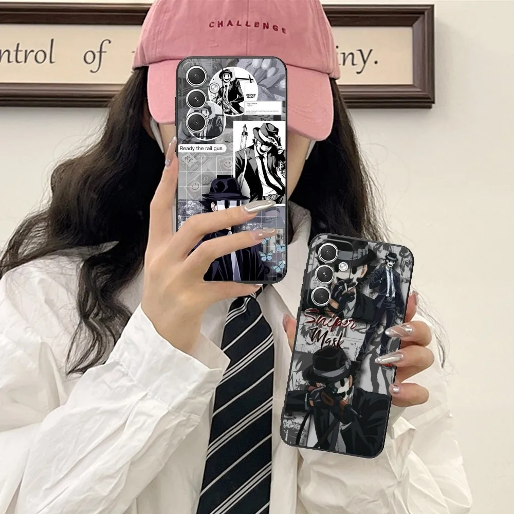 Sniper Mask Mobile Cell Phone Case For Samsung Galaxy S24 S23 S22 S21 S20 S10 S9 Plus Fe Ultra Lite Black Phone Cover Funda