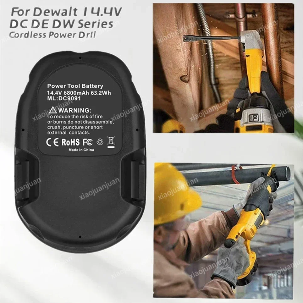 For Dewalt 14.4V Battery xrp Ni-MH 6800mAh for Replacement DC9091 DW9091  DW9094 DE9031 DE9038 DE9091 DE9092 Cordless Power Tools - AliExpress