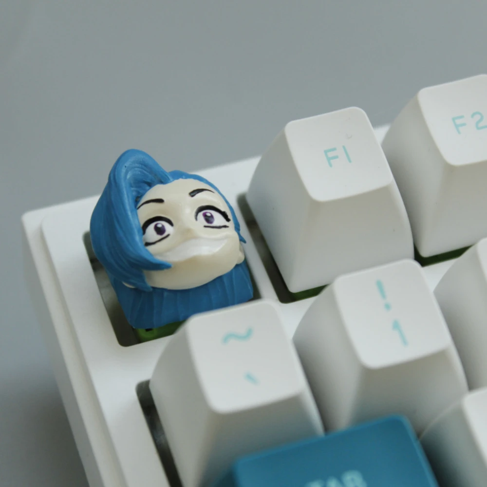 Echome-arcane Jinx Keycaps Design Original Resina Artisan Keyboard Cap Custom Cute Anime Key Cap para Teclado Mecânico Presente - Imagem 2