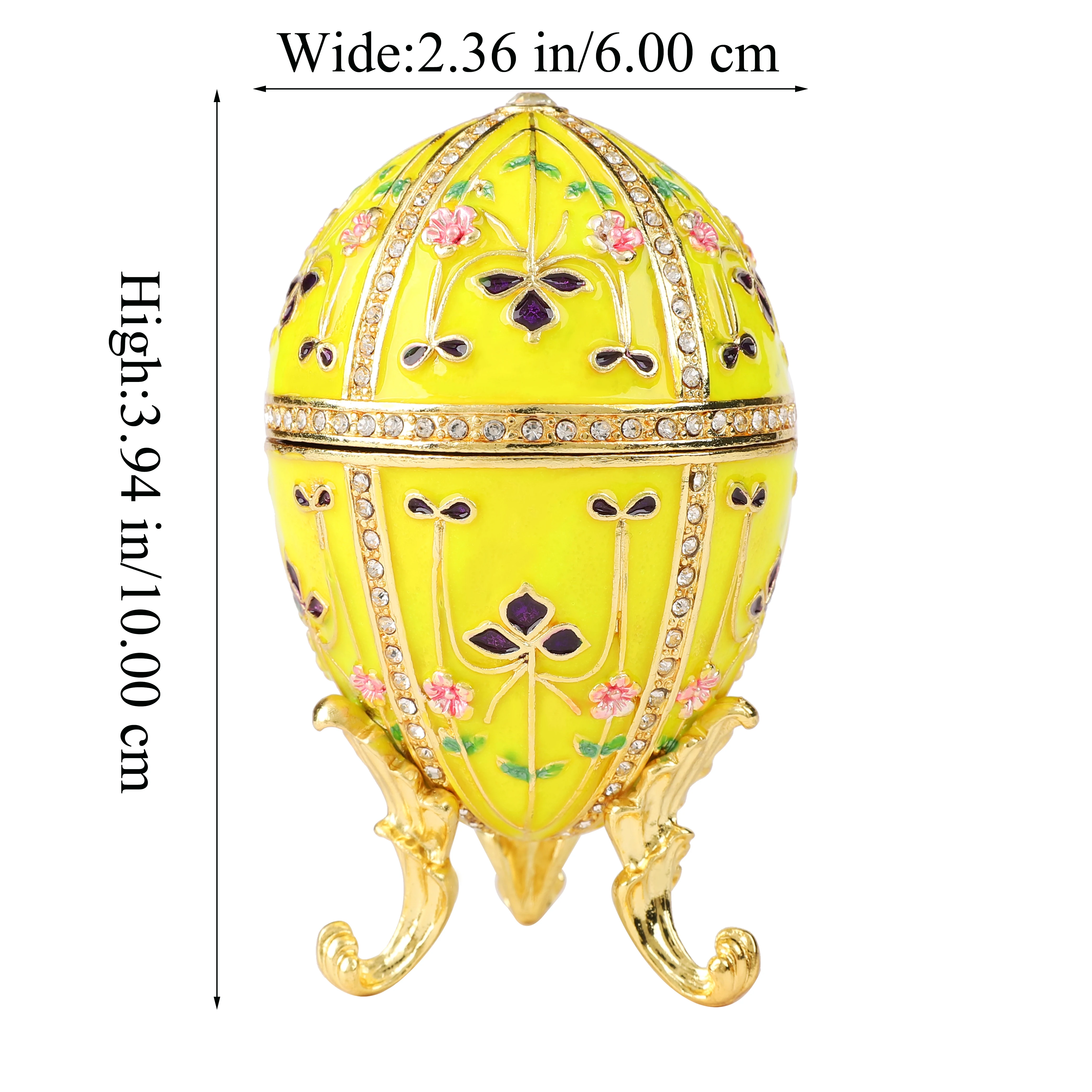 QIFU Faberge Egg Style Jewelry Trinket Box Gift for Home Decoration mini storage boxes