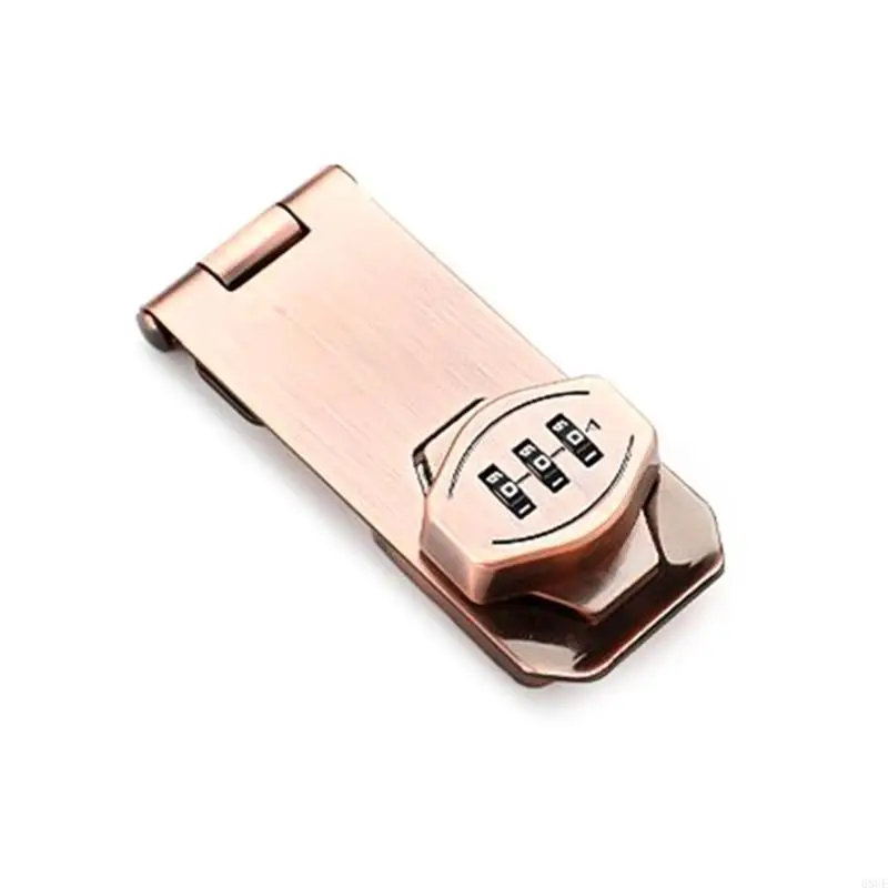 68UE AntiTheft Password Drawer Lock 3Digit Combination Lock Cabinet Hasp with Code Lockers Keyless Durable