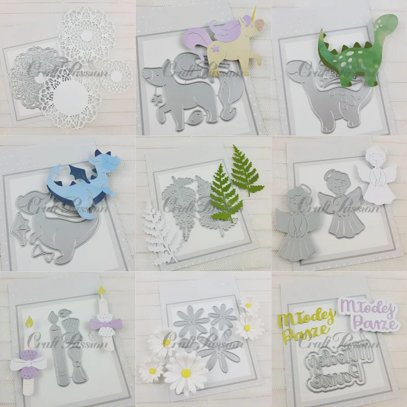 Piggy Craft Metal Cutting Dies Cut Die Mold Angel Dinosaur Candle Scrapbook Paper Craft Knife Mold Blade Punch Stencil Dies