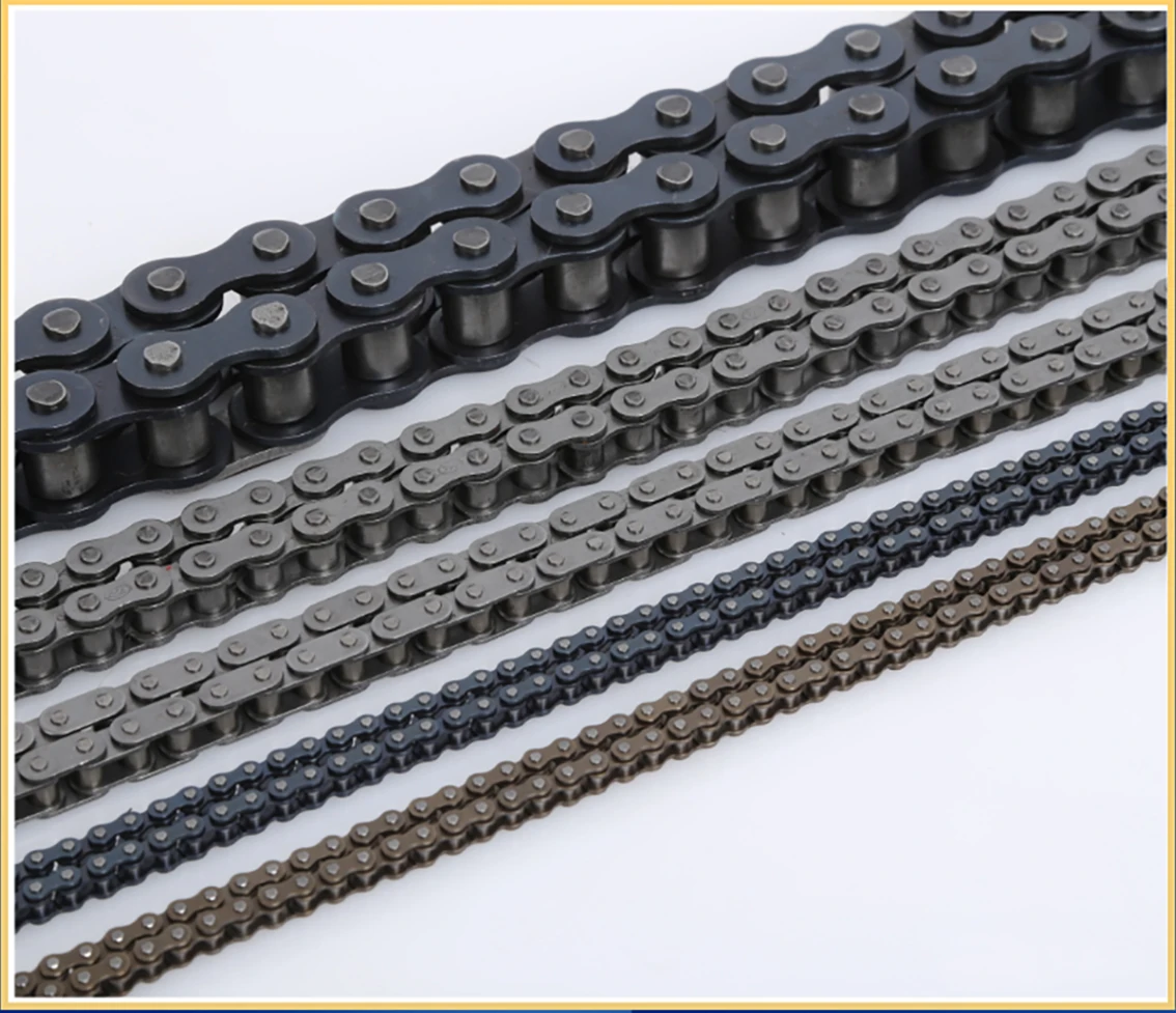 04C-1 Roller Chain Pitch 6.35mm Half/full Buckle Carbon Steel Industrial Transmission Single Row Chain 0.5/1/1.5/5 Meters stainless steel chain steel chain