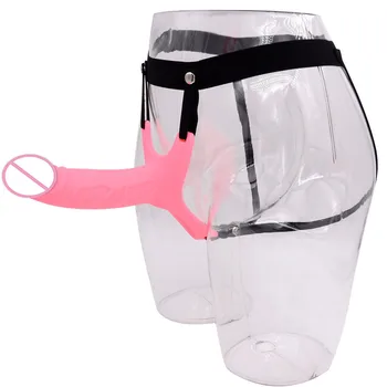 Strap-on Hollow Dildo Pants Penis Sleeve Enlarger Extender Strapon Harness For Men Strap On Realistic Belt Sex Toys For Gay 4