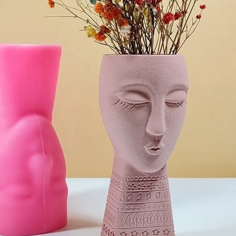 Vase Mould Flowerpots Silicone Molds Succulent Planter Molds Figure