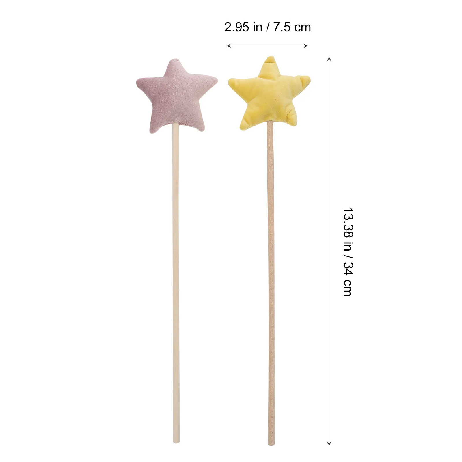 2Pcs 별 모양의 요정 지팡이 소품 생일 파티 장식 사랑스러운 천사 스틱 어린이 선물 다기능 코스프레 액세서리