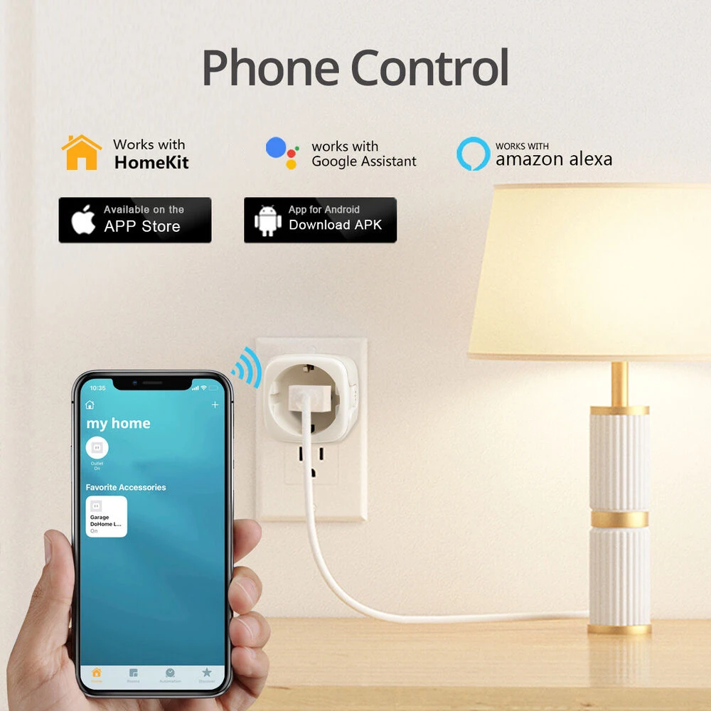 Homekit  EU 16A WiFi Ʈ ÷ Alexa Google Ȩ   ܼƮִ Tuya Ʈ    