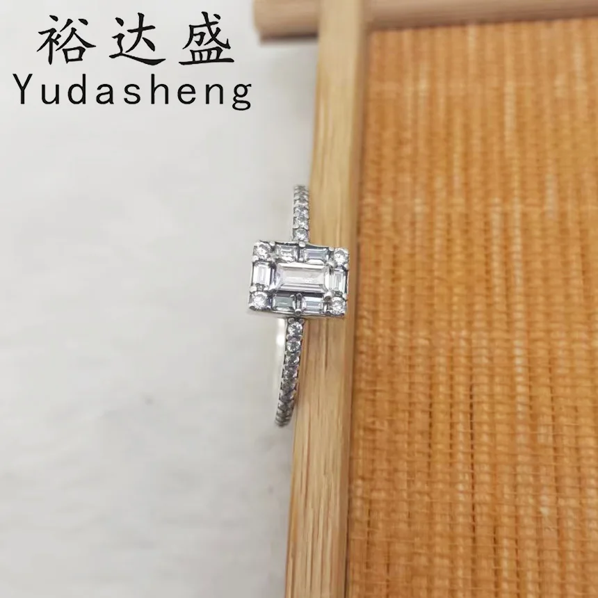 Sparkling Square Halo Ring High Quality Jewelry Factory Wholesale