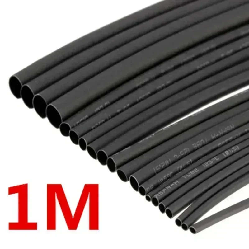 Heat Shrink Tubing 1 Meter/lot 2:1 1 2 3 5 6 8 10mm Diameter Heat Shrink Tubing Tube Sleeving Wrap Wire Sell DIY Connector Repair