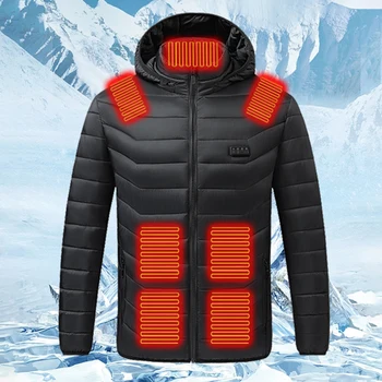 21 Areas Heated Jacket Men USB Electric Heating Jacket Ski Thermal Clothing for Outdoor Hunting Hiking Camping Skiing 2