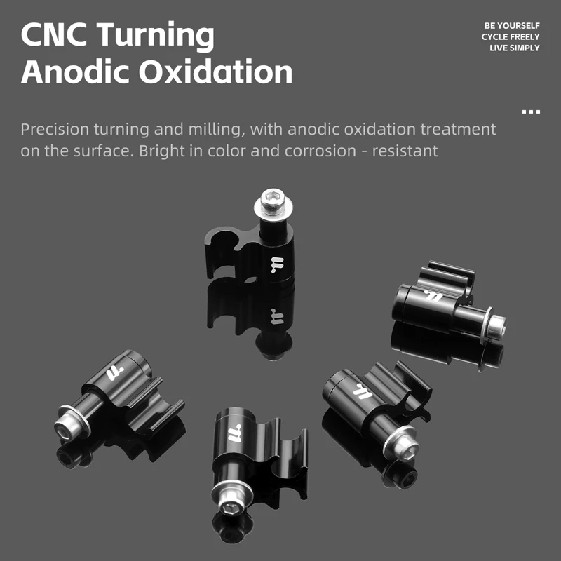 WEST BIKING Bicycle Wire-mount Converter Bicycle Fixed Guide Buckle Aluminum Alloy Wire Connector Bicycle Shift Cable Clamp