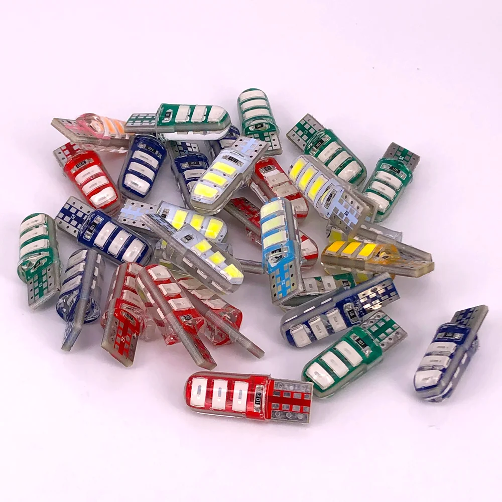 DC 12V T10 �Ǹ��� ���̽� 6 SMD 5630 LED �ڵ��� �� ����Ʈ, W5W 194 6LED 5730 LED ���� ���� ���� ����, ȭ��Ʈ ���� ���� ��ũ, 50 ��