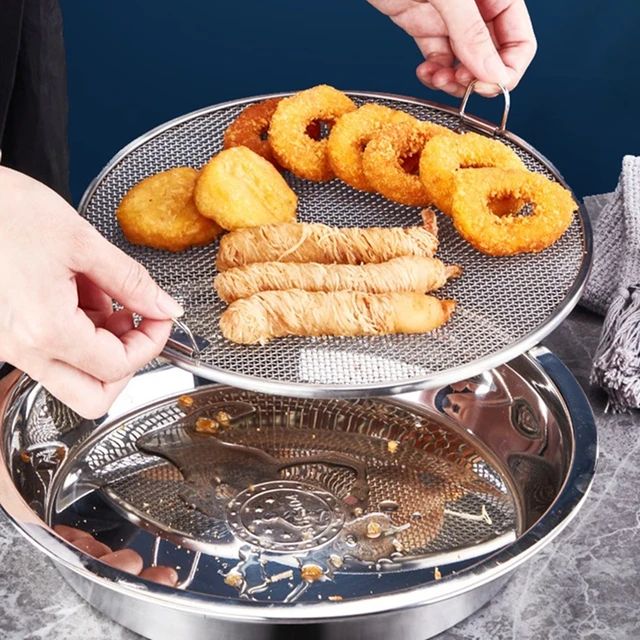 Panier filtre de cuisine, filtre à salade en maille fine en acier