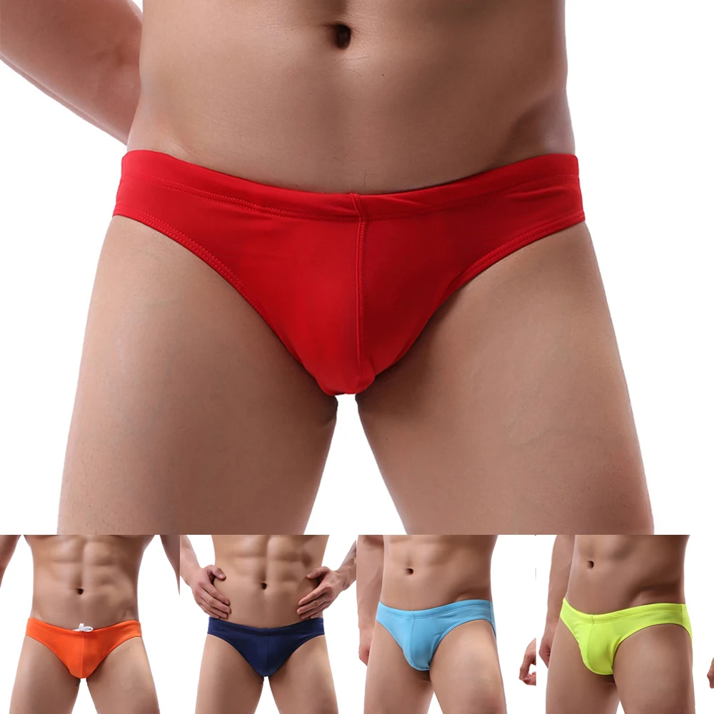 

Mens Low Rise Swimwear Swim Briefs Bikini Shorts Underwear Beach Swimming Trunks Surf Sexy Big Pouch-Cup Bikini Briefs