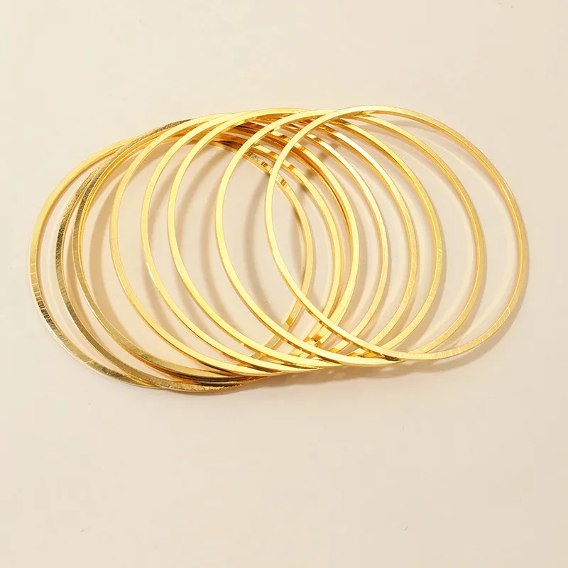 Set of 10 Brass Hoop Earring Wires
