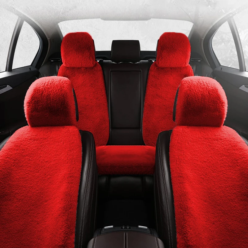 AUTOYOUTH Winter Car Seat Cover Seat Cushion Plush Square Pad Full Set For lada NIVA TRAVE For