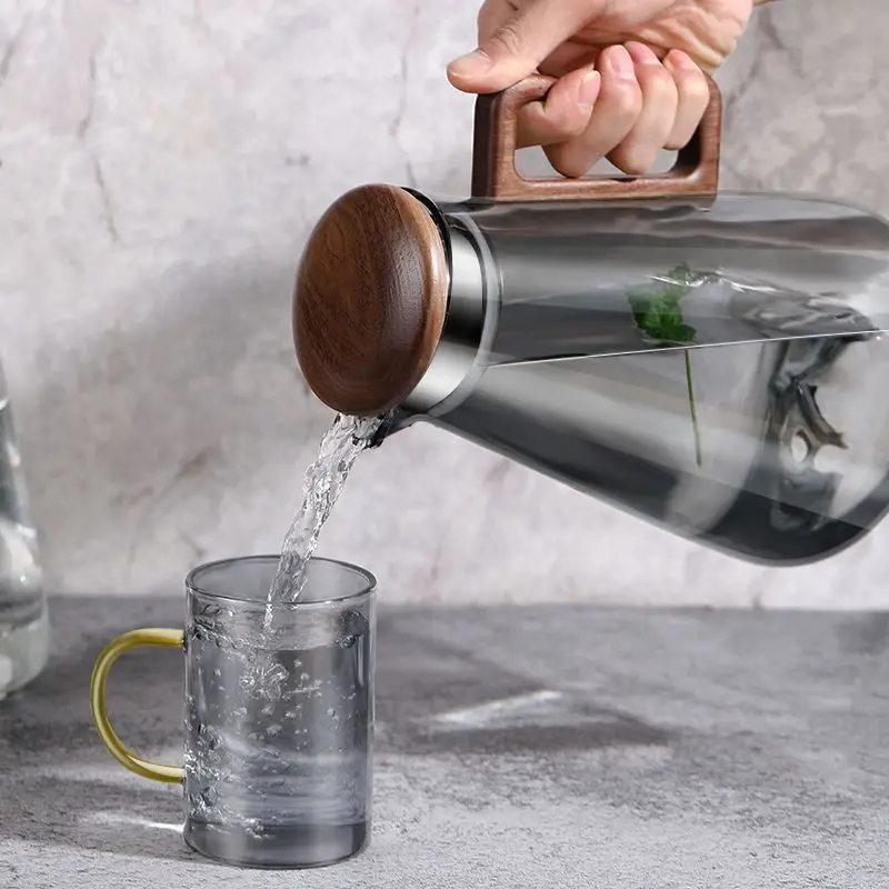 

Cold Water Bottle Glass High Temperature Resistant Large Capacity Soaked Fruit Juice Cup Household Teapot