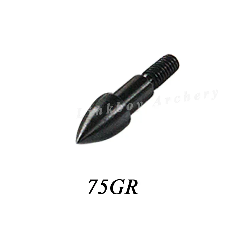 Archery Arrowhead Archery Arrows Linkboy Archery 12Pcs ID6.2mm Aluminium Arrow Insert Shaft 12Pcs Archery Target Point 75/100gr Arrowhead Accessories Hunting