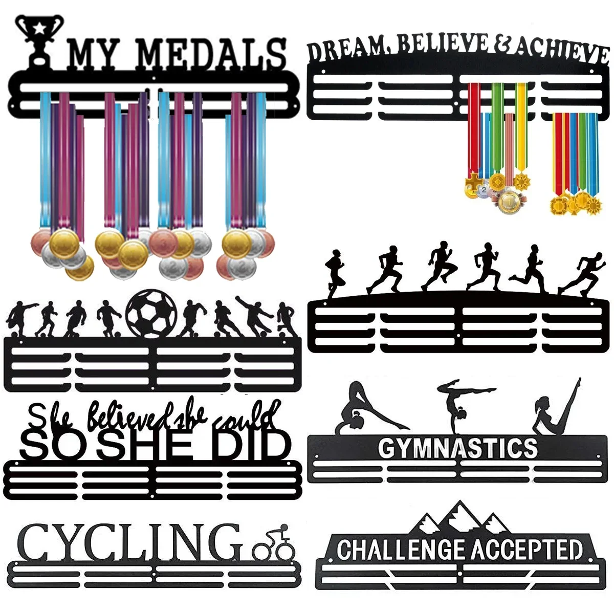 Massief houten medailledoos, houten vitrine voor medailles en insignes van ere,Marathonmedaille