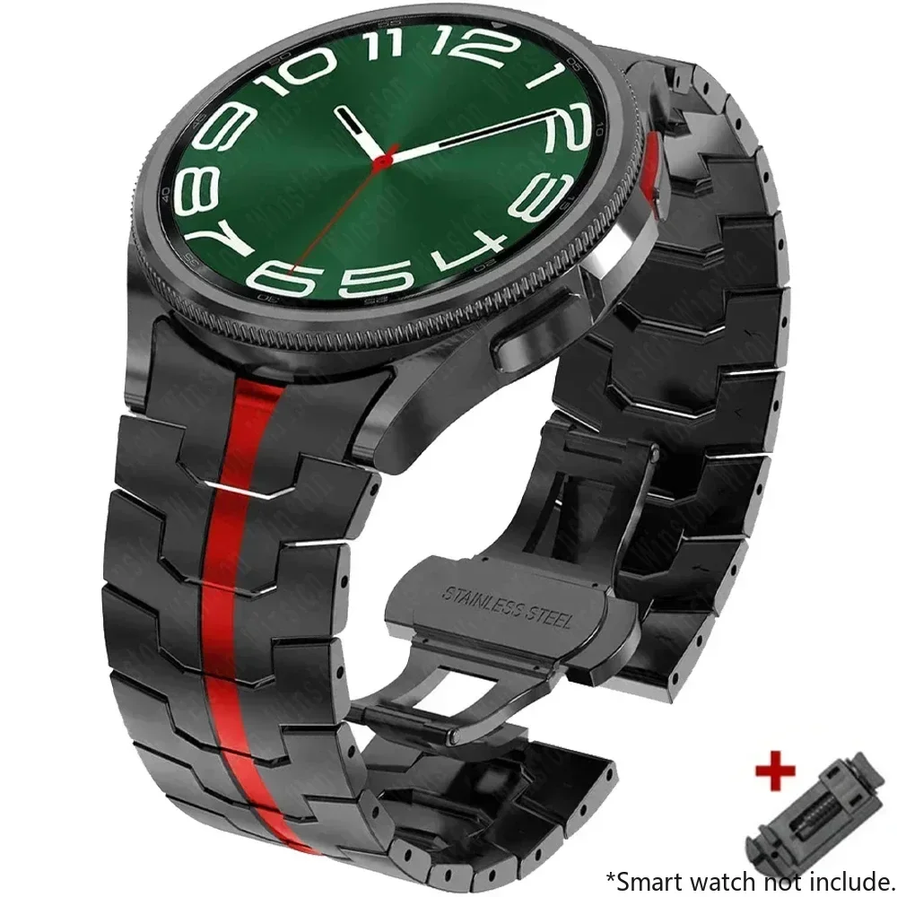 Premium Stainless Steel No-Gap Metal Link Bracelet Strap