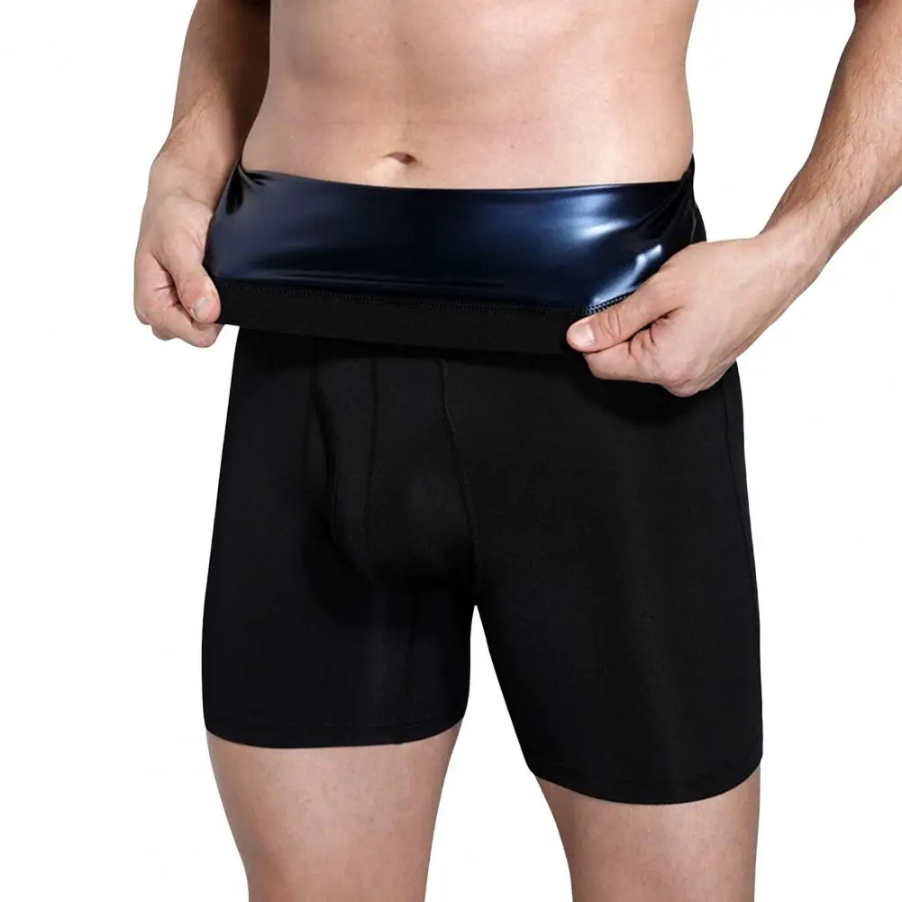 Men High-waisted Workout Shorts Men Sweat-wicking Fitness Shorts Men's High Waist Tummy Control Fitness for Slimming Body