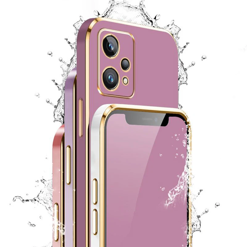 Luxury Square Plating Shockproof Back Cover Phone Case