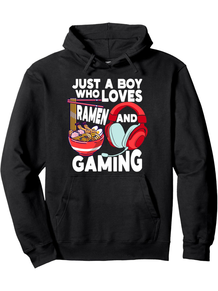 Ramen And Gaming Japan Anime Video Game Hooded Sweatshirt Trendy Street Style Fashion Casual HipHop Sweatshirt Harajuku Unisex